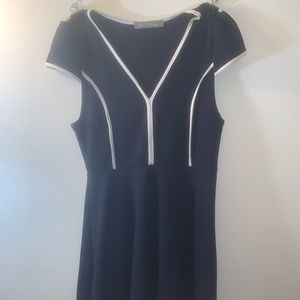 Navy and white dress